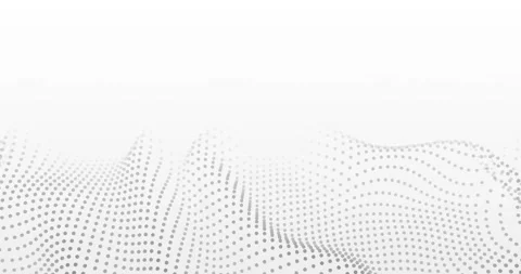 Abstract Gray Dot Mesh Wave on White Tech Background with Copy Space Stock Footage 338388747