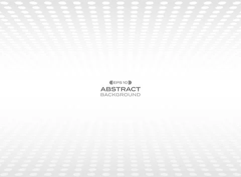 Abstract of gray dot patterns in perspective view background. Stock Illustration
