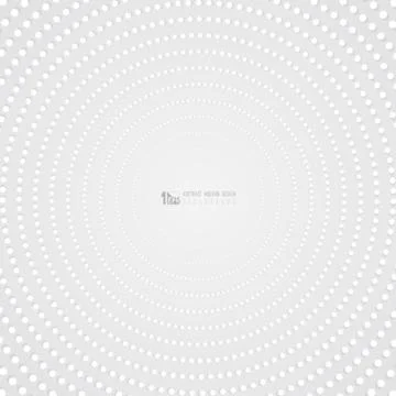 Abstract gray dots circle pattern design background. illustration vector Stock Illustration