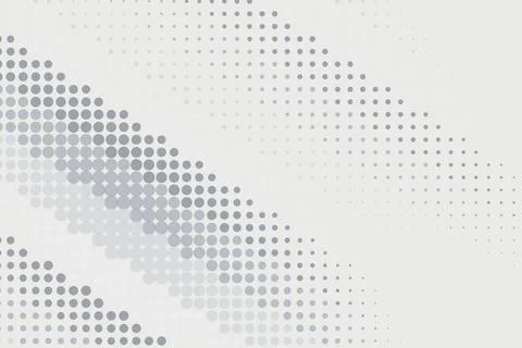 Abstract gray dotted pattern on white background Stock Photos
