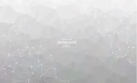 Abstract Gray Geometric Polygonal background molecule and communication. Conn Stock Illustration