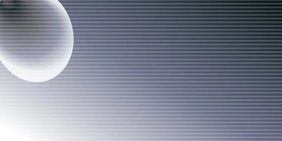 Abstract Gray Gradient Background with Horizontal Lines and Sphere Stock Illustration