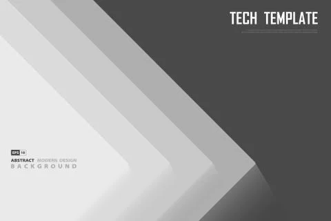 Abstract gray gradient paper cut design of decoration background. Stock Illustration