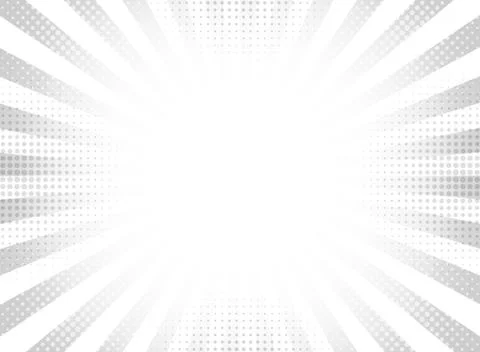 Abstract gray halftone rays circle background. Stockillustratie