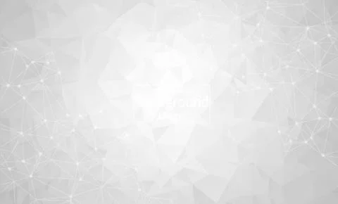 Abstract Gray Light Geometric Polygonal background molecule and communication Stock Illustration