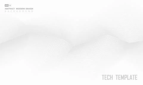 Abstract gray line of zig zag modern design for ad, headline. Stock Illustration