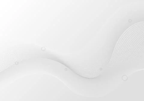 Abstract gray lines wavy pattern decorative on gradient white template. Stock Illustration