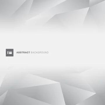 Abstract gray low polygon trendy style with space for text. Geometric grey co Stock Illustration