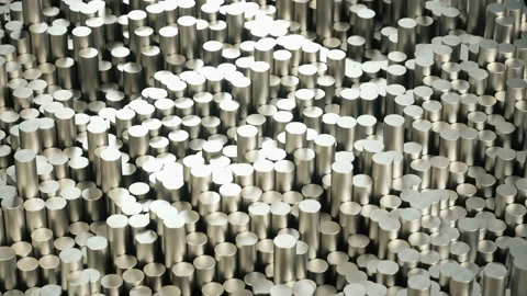 Abstract gray metallic chrome cylinders background 스톡 동영상 168017257