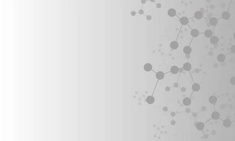 Abstract gray molecules structure background. Stock Illustration
