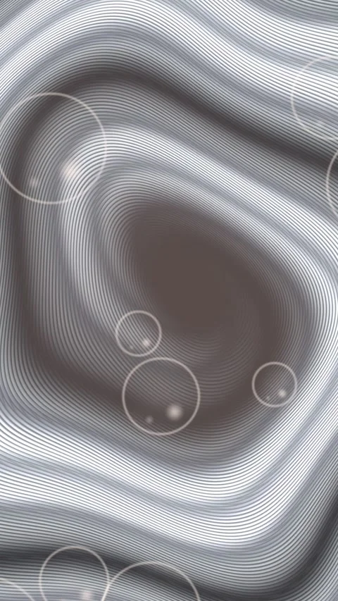 Abstract Gray Organic Waves with Soft Layered Contours and Circular Details Stock Footage 342943562