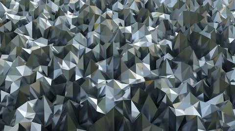 Abstract gray polygonal background, 3d concept mountain range Stock Illustration
