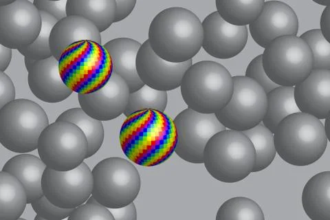 Abstract Gray Rainbow Balls 3D Seamless Illustration Illustrazione stock
