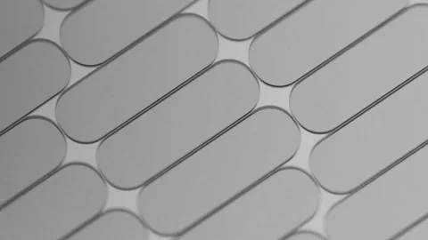 Abstract gray rounded rectangle pattern with layered geometric forms Stock Footage 345994893