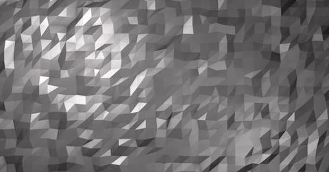 Abstract gray silver low poly triangular mesh background Foto stock