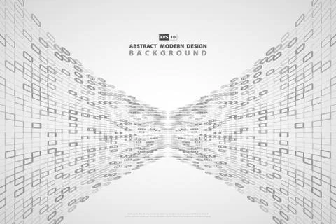 Abstract gray square modern technology background. illustration vector eps10 Stock Illustration
