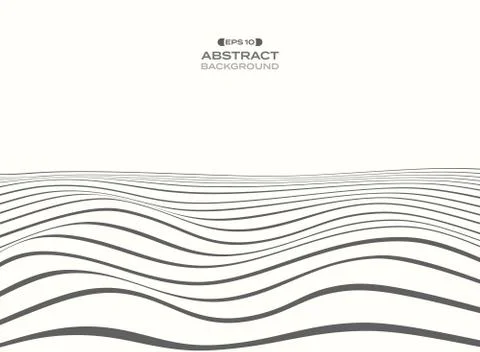 Abstract of gray stripe lines pattern water wave background. Stock Illustration