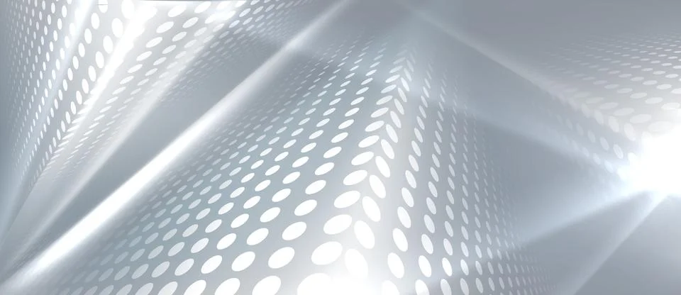 Abstract gray tech dot lines with perspective Stock Illustration