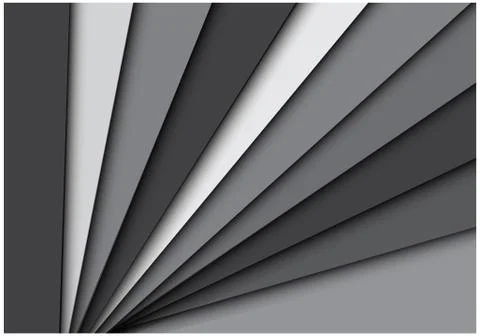 Abstract gray tone overlap design background vector. Stock Illustration