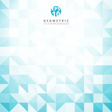 Abstract gray triangle and square in blue and white color pattern, Vector ill Stock Illustration