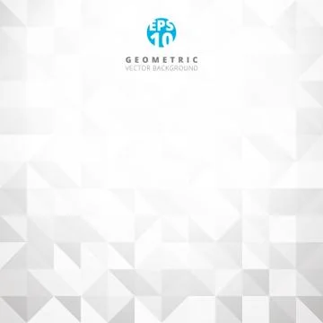 Abstract gray triangle and square in grey and white color pattern, Vector ill Stock Illustration