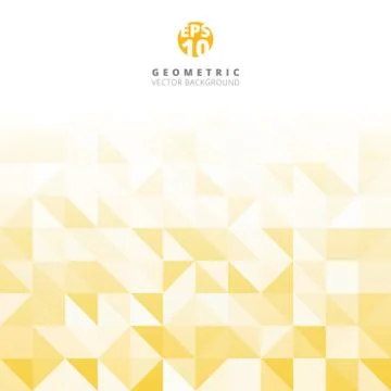 Abstract gray triangle and square in yellow and white color pattern, Vector i Stock Illustration