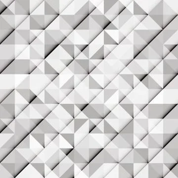 Abstract gray triangle and square in grey or white color pattern, Vector illu Stock Illustration