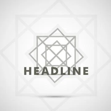 Abstract gray triangle on a white background Stock Illustration