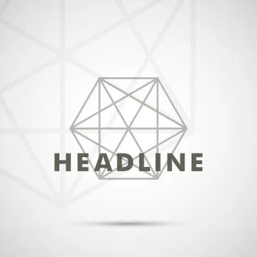 Abstract gray triangle on a white background Stock Illustration