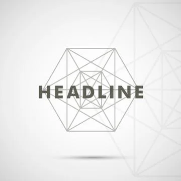 Abstract gray triangle on a white background Stock Illustration