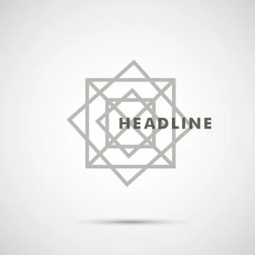 Abstract gray triangle on a white background Stock Illustration