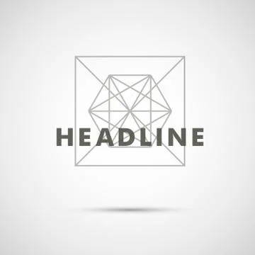 Abstract gray triangle on a white background Stock Illustration