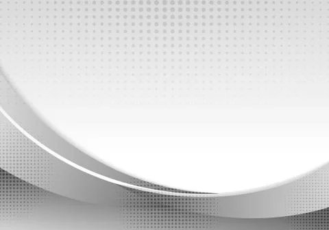 Abstract gray waves or curved professional business design layout template or Stock Illustration