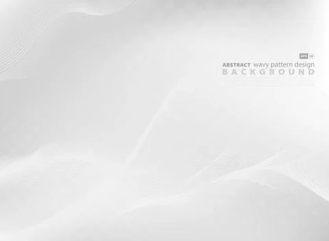 Abstract gray wavy pattern design background of modern tech. Stock Illustration