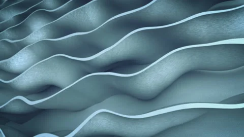 Abstract gray wavy shapes 3D Render seamless loop animation 4k UHD 3840x2160 Stock Footage 101330137