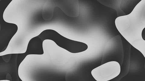 Abstract grayscale background has fluid organic shapes. Stock Footage 300852045
