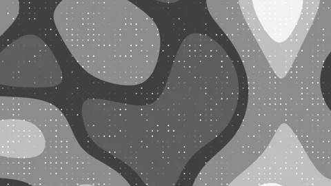 Abstract grayscale curves with white dots on dark background Stock Footage 296660697