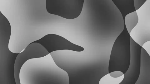 Abstract grayscale fluid shapes blend seamlessly creating texture. Stock Footage 305888160
