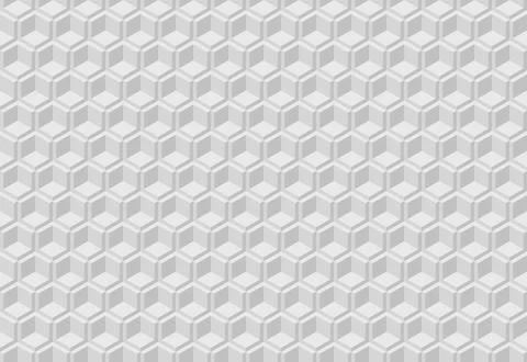 Abstract grayscale geometric seamless pattern.  Elegant interlocking cube des Stock Illustration