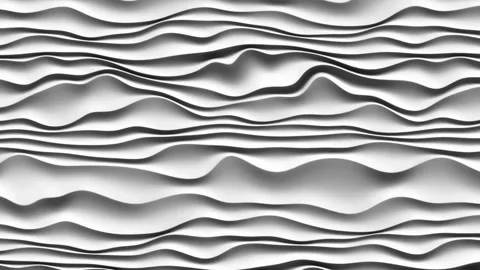 Abstract grayscale image of undulating, layered waves creating a textured s.. Stock Footage 299243939