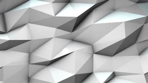 Abstract grayscale low-poly 3D geometric background of folded triangles Stock Footage 297016088