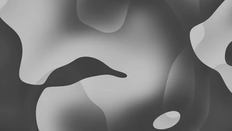 Abstract grayscale organic shapes blend seamlessly forming fluid design. Stock Footage 308785423