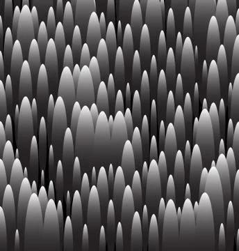 Abstract grayscale pattern. Bumpy texture with oval shapes. Stock Illustration