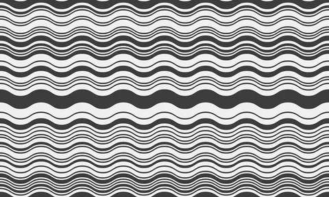 Abstract grayscale wavy lines pattern.  Perfect for backgrounds, textures, .. Illustrazione stock