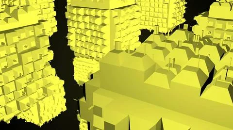 Abstract greeble cubes surface on black background. 3d rendering Abstract ... Stock Photos