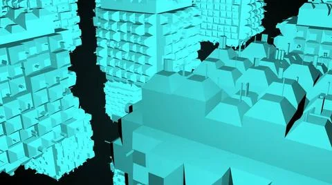 Abstract greeble cubes surface on black background. 3d rendering Abstract ... Stock Photos