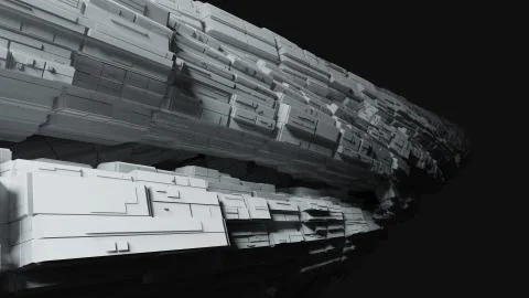 Abstract greeble surface made of cubes Stock Illustration