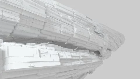 Abstract greeble surface made of cubes Stock-Illustration