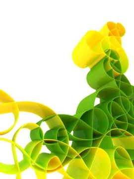 Abstract green 3d background Stock Illustration