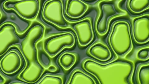 Abstract Green 3D Bio-Organic Liquid Texture Motion Background Loop Stock Footage 340858948